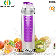 750ml Hot-Selling Tritan BPA Free Fruit Infuser Bottle, Plastic Fruit Infusion Water Bottle (HDP-0601)